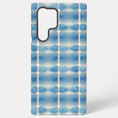 Indigo Tile & Plant Pattern Phone Case Samsung Galaxyケース (裏面)