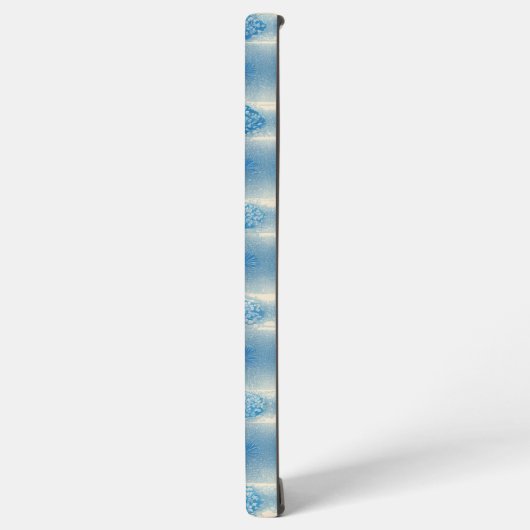 Indigo Tile & Plant Pattern Phone Case Samsung Galaxyケース (左側面)