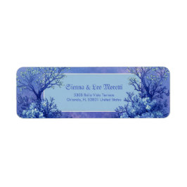 Indigo Tree Lavender Mist Botanical Return Address ラベル