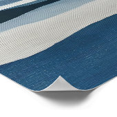 Indigo Valley Layers Abstract Wall Art ポスター (角)