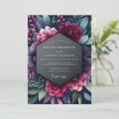 Indigo Vespertine Bloom Wedding 招待状 (スタンド正面)