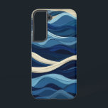 Indigo Waves Motion Phoneケース Samsung Galaxy S22ケース<br><div class="desc">ダイナミックなデザインはリズミカルな藍波を特徴とし、グラフィックスタイルで海の絶え間なく動くエネルギーを象徴する。</div>