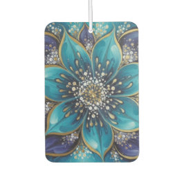 IndigoTealFloralMandala  カーエアーフレッシュナー