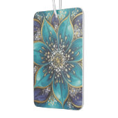 IndigoTealFloralMandala  カーエアーフレッシュナー (左)