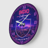 Indio California Desert Oasis  ラージ壁時計 (傾斜)