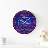 Indio California Desert Oasis  ラージ壁時計 (ホーム)