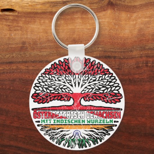 Indisch Österreichisch Österreich Baum キーホルダー (裏面)