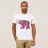 Indischer Bunter Elefant Tシャツ (正面フル)