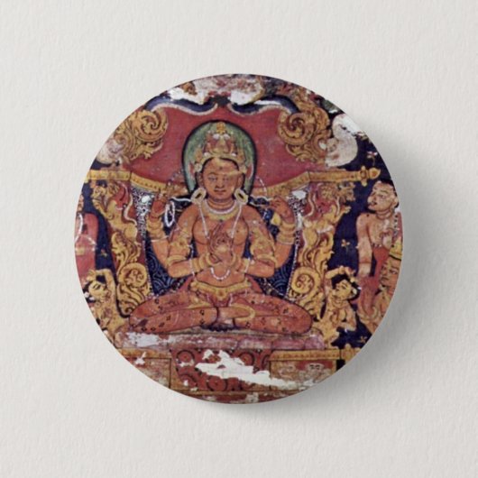Indischer Maler U著菩薩Prajnaparamita " 缶バッジ (正面)