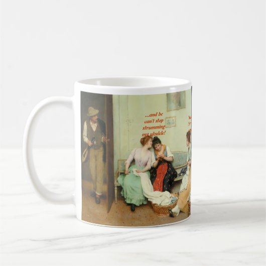 Indiscreetウクレレの性能の批評........ コーヒーマグカップ (左)