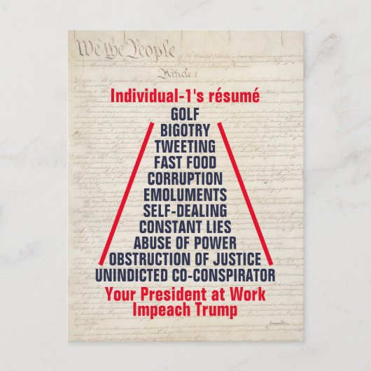 Individual-1トランプ障害は2019年5月 ポストカード (正面)