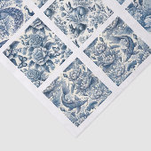 Individual Blue Chinoiserie Inspired Decoupage 薄葉紙 (詳細)