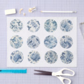 Individual Blue Chinoiserie Inspired Decoupage 薄葉紙 (クラフト)