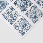 Individual Blue Chinoiserie Inspired Decoupage 薄葉紙 (詳細)