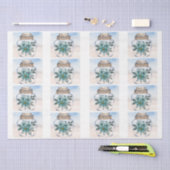 Individual Coastal Florals in a Jar Decoupage  薄葉紙 (クラフト)