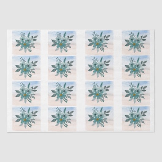 Individual Floral Coastal Backgrounds Decoupage  薄葉紙 (正面)