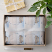 Individual Jars & Coastal Background Decoupage  薄葉紙 (ギフト)