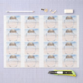 Individual Jars & Coastal Background Decoupage  薄葉紙 (クラフト)