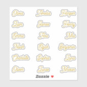 Individual Names Elegant Gold Calligraphy Script  シール (シート)