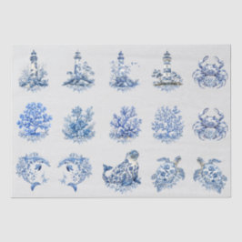 Individual Vintage Inspired Blue White Delft 薄葉紙