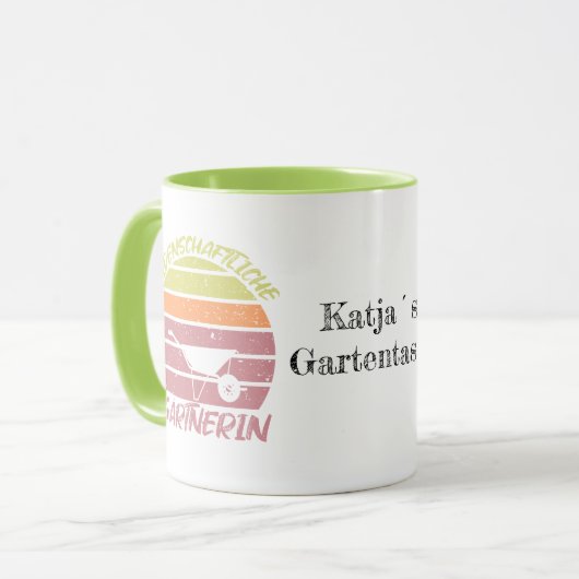 individualisierbares Design Gärtnerin マグカップ (正面左)