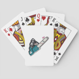Individuell gestaltete Spielkarten mit Kettensägen トランプ