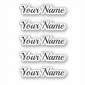 Individuelle dein Name Text Vorlage シール (正面)