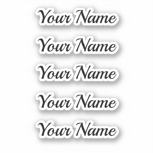 Individuelle dein Name Text Vorlage シール (正面)