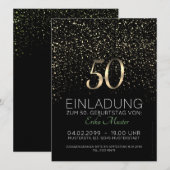Individuelle Einladungskarten 50. Geburtstag 案内状 (正面/裏面)