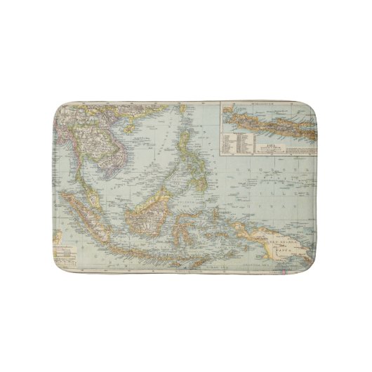 Indoの中国およびマレーシア人の多島海 バスマット (正面)