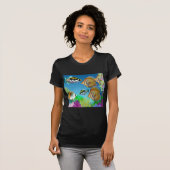 Indo太平洋礁の魚の女性小柄いTシャツ Tシャツ (正面フル)