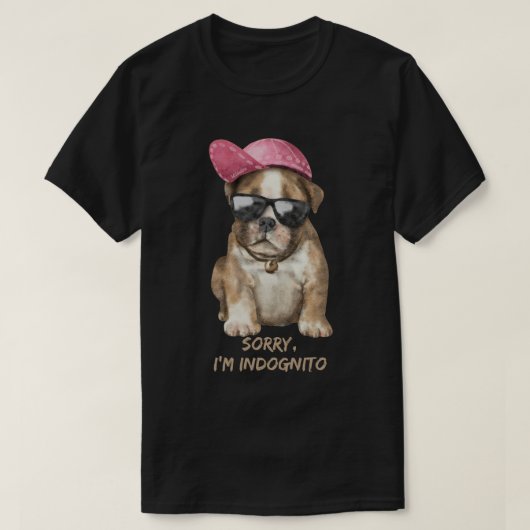 INDOGNITO (English Bulldog)かわいい犬の子犬 Tシャツ (デザイン正面)