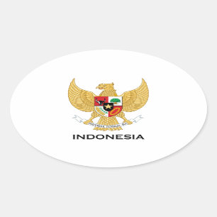 INDONESIA – 紋章/旗/紋章/紋章 楕円形シール