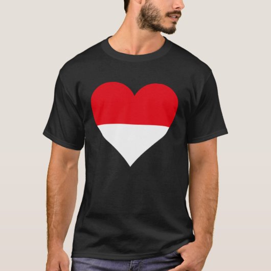 Indonesia Flag Heart Indonesia Gifts Love Indonesi Tシャツ (正面)