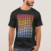 Indonesia Groovy Retro Indonesian Tシャツ (正面)