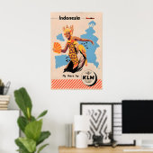Indonesia Print Indonesian Art KLM Travel Poste ポスター (ホームオフィス)