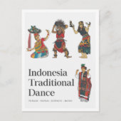 Indonesia Traditional Dance Borneo Toraja Papua ポストカード (正面)