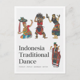 Indonesia Traditional Dance Borneo Toraja Papua ポストカード