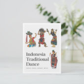 Indonesia Traditional Dance Borneo Toraja Papua ポストカード (スタンド正面)