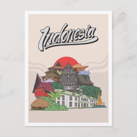 Indonesia Travel ポストカード (正面)