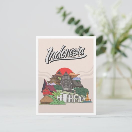 Indonesia Travel ポストカード (スタンド正面)