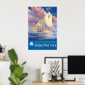 Indonesia Travel Poster Bugis People Art Buginese ポスター (ホームオフィス)