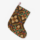 Indonesian batik motifs with very distinctive plan スモールクリスマスストッキング (正面 (吊り時))