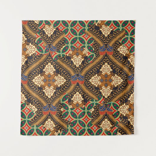 Indonesian batik motifs with very distinctive plan タペストリー (正面)