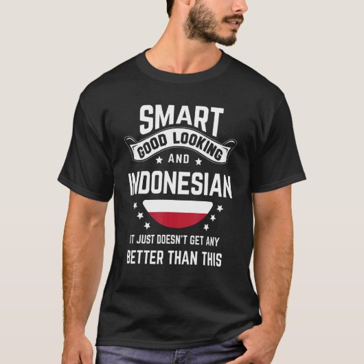Indonesian Flag Native Pride Indonesian Roots Tシャツ (正面)