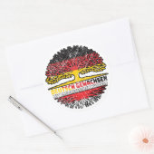 Indonesien Deutsch Deutschland Baum ラウンドシール (封筒)