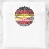 Indonesien Deutsch Deutschland Baum ラウンドシール (バッグ)