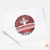Indonesien indonesisch Schweizer Schweiz Baum ラウンドシール (封筒)