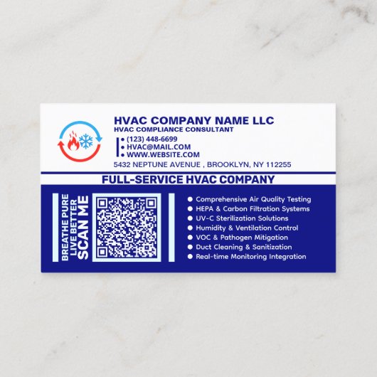 Indoor Air Quality & Purification Specialist | IAQ 名刺 (裏面)