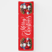 Indoor Outdoor Custom Banner-Merry Christmas 横断幕 (縦)